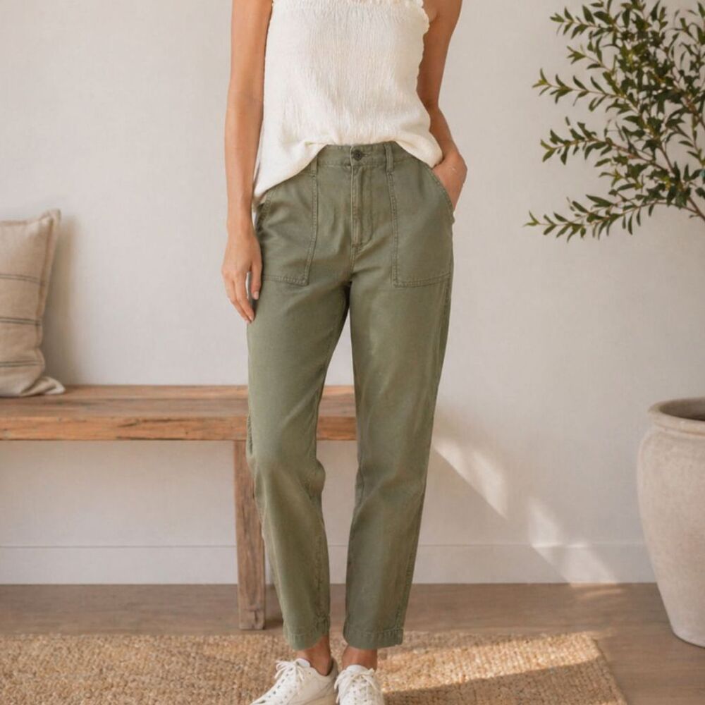 Madewell Griff Tapered Fatigue Cargo Pants 31 Dried Clover High Rise Gorpcore